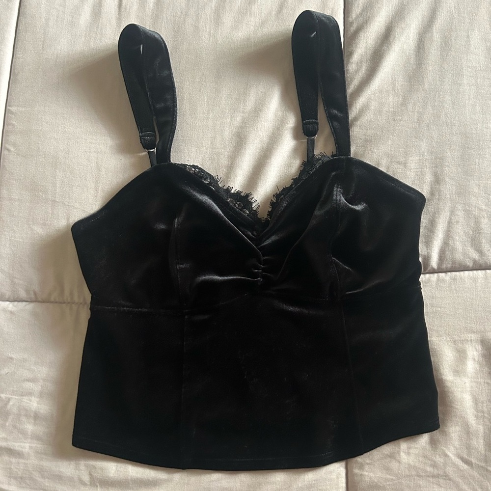 Velvet Bustier Top - Abercrombie